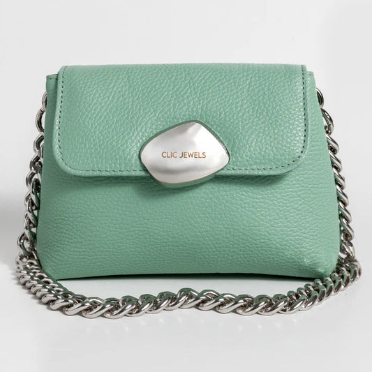 Maya Mini Bag - Aqua Dolaro Genuine Leather by CLIC Jewels